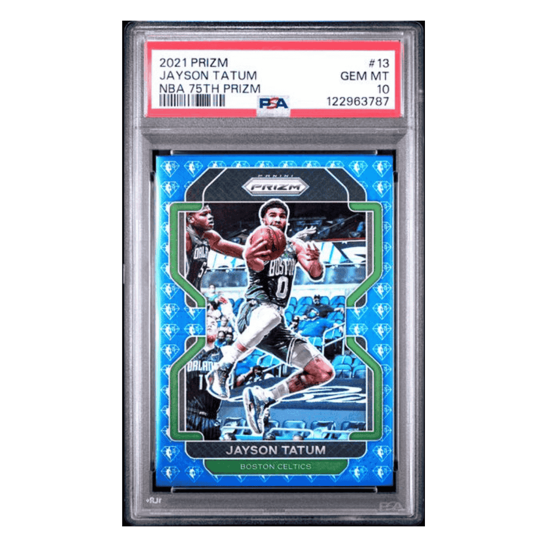 Jayson Tatum PSA 10 2021 Panini Prizm NBA 75th Prizm Card #13