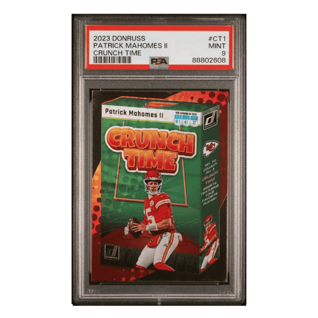 Patrick Mahomes PSA 9 2023 Panini Donruss Crunch Time Card #CT1