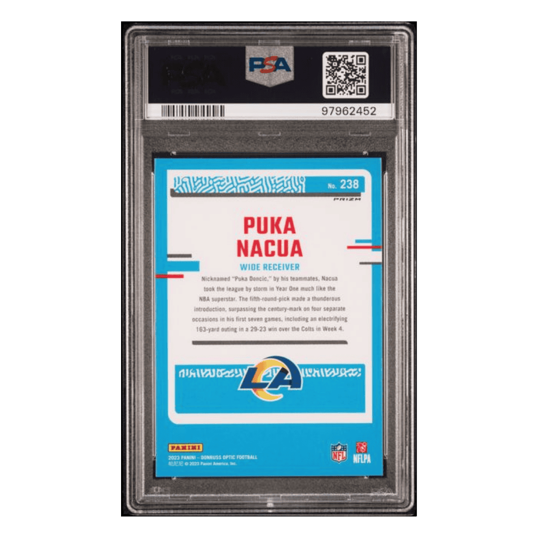 Puka Nacua PSA 9 2023 Panini Donruss Optic Holo Rated Rookie Card #238