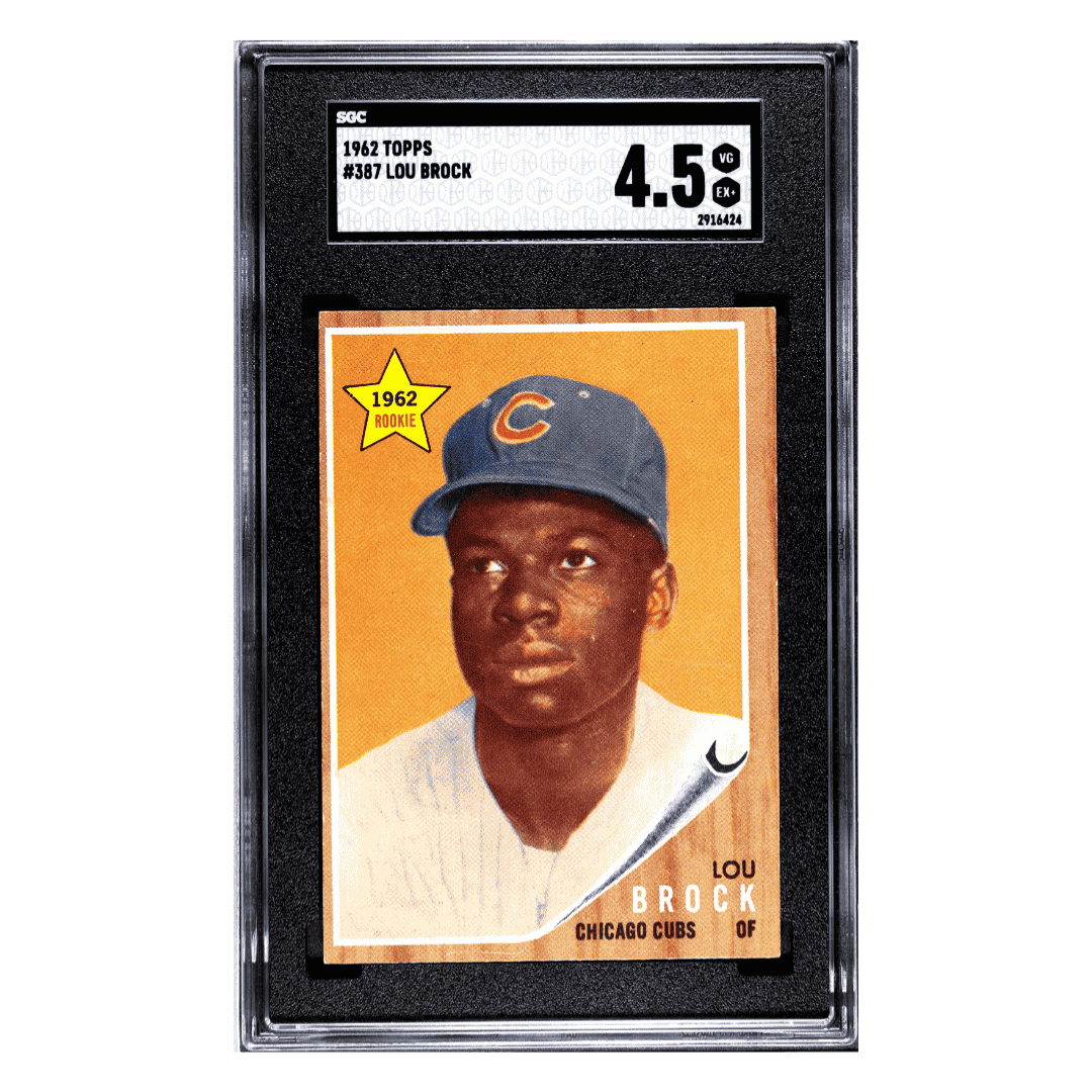 Lou Brock SGC 4.5 1962 Topps Rookie Card #387