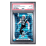 Christian McCaffrey PSA 8 2022 Panini Mosaic Genesis Card #28