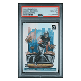 Brock Bowers PSA 10 2024 Panini Donruss Downtown! Rookie RC Card #17