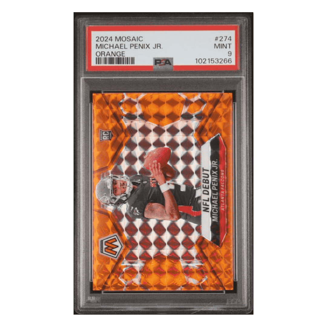 Michael Penix Jr PSA 9 2024 Panini Mosaic Orange #d/ 199 Card #274