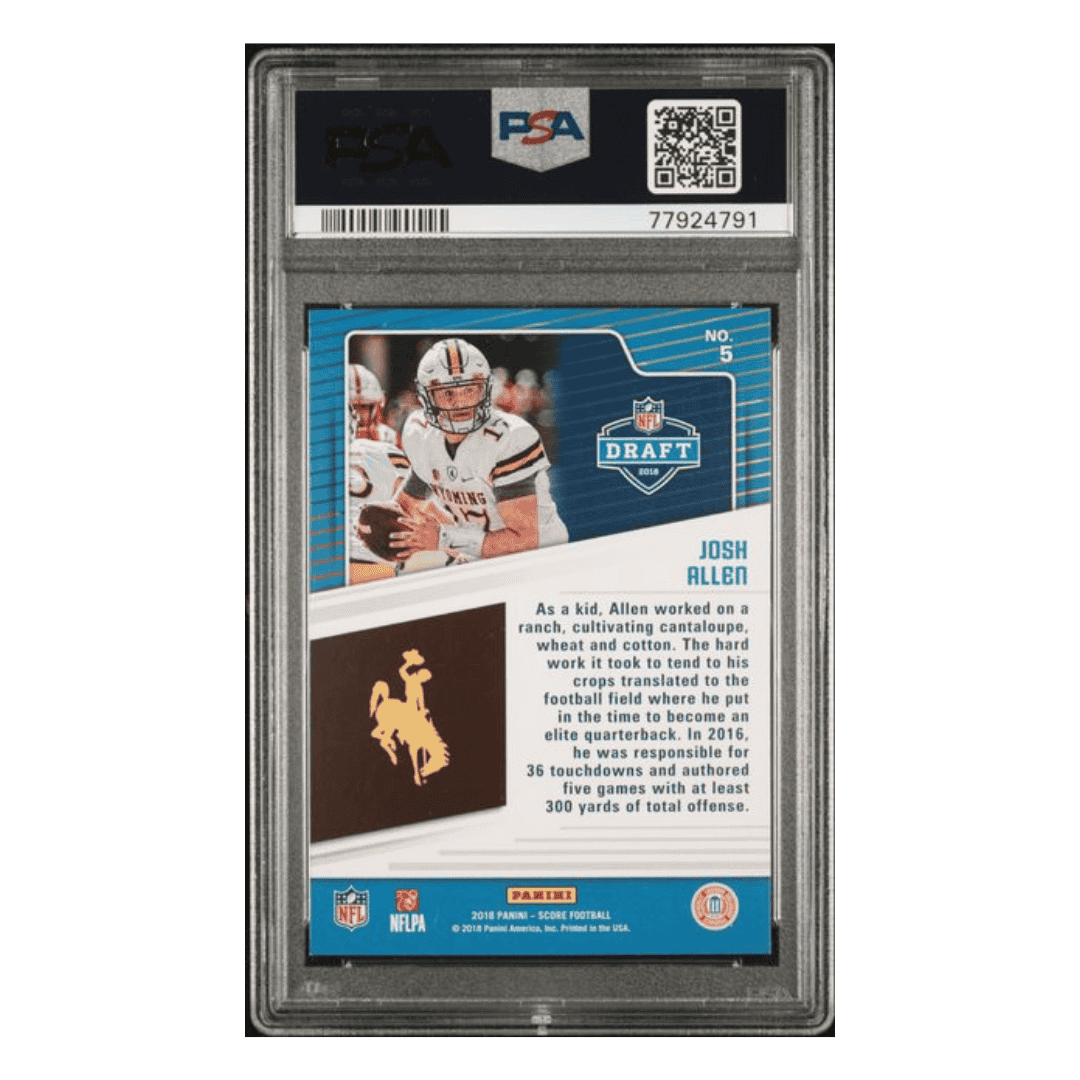 Josh Allen PSA 9 2018 Panini Score NFL Draft Card #5