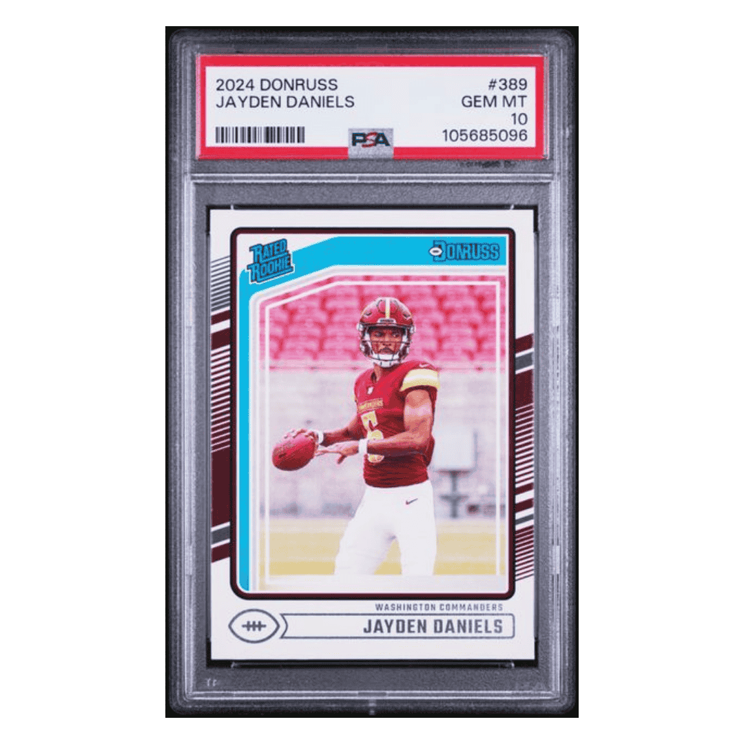 Jayden Daniels PSA 10 2024 Panini Donruss Rated Rookie Card #389