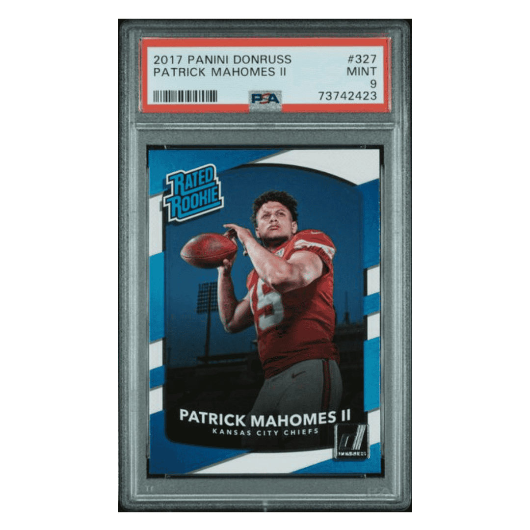 Patrick Mahomes PSA 9 2017 Panini Donruss Rated Rookie Card #327