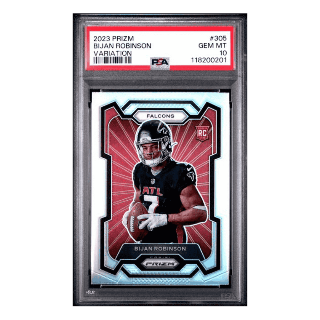 Bijan Robinson PSA 10 2023 Panini Prizm Variation Rookie RC Card #305