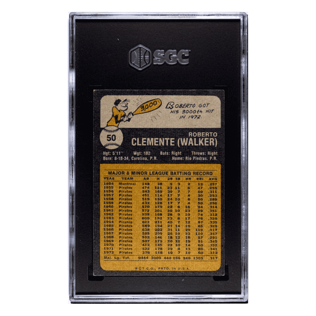 Roberto Clemente SGC 5 1973 Topps Card #50