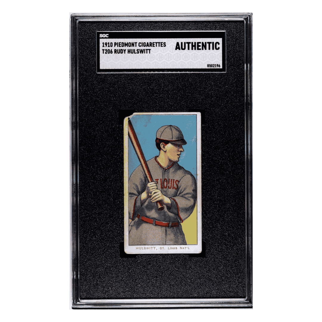 Rudy Hulswitt SGC AUTHENTIC 1910 Piedmont Cigarettes T206 Card