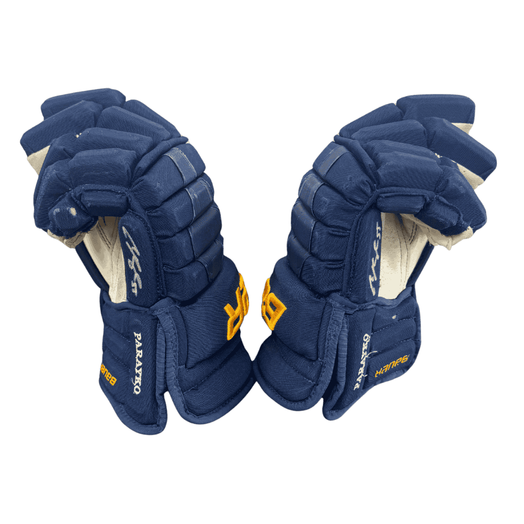 Colton Parayko St Louis Blues Autographed Game Used Bauer Gloves - JSA COA