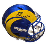 Puka Nacua Los Angeles Rams Autographed Full Size Speed Replica Helmet - Fanatics COA