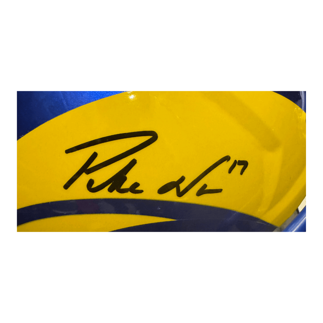Puka Nacua Los Angeles Rams Autographed Full Size Speed Replica Helmet - Fanatics COA