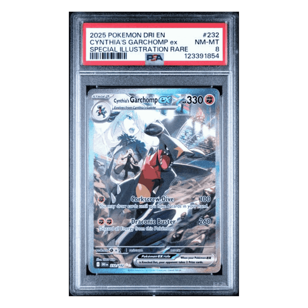 Cynthia's Garchomp ex PSA 8 2025 Pokemon Dri EN Destined Rivals Special lllustrations Rare Card #232