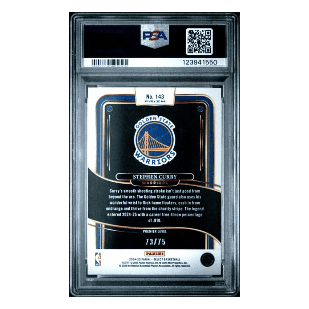 Steph Curry PSA 10 2024 Panini Select White Disco #d/ 75 Card #143
