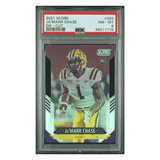 Ja'Marr Chase PSA 8 2021 Panini Score Die Cut Rookie RC #d/ 10 Card #325