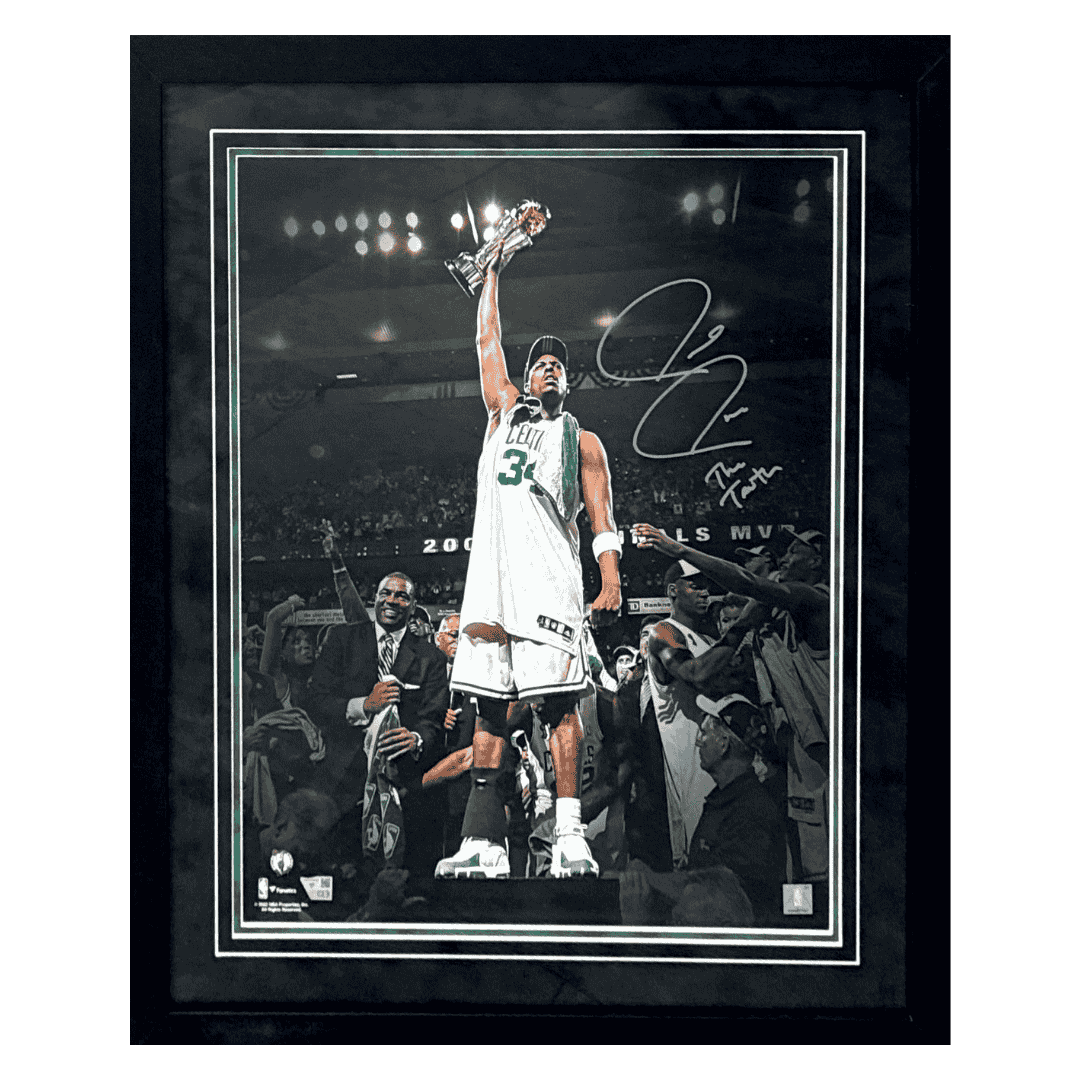 Paul Pierce Boston Celtics Autographed Framed 16x20 Photo with Inscription - Fanatics COA