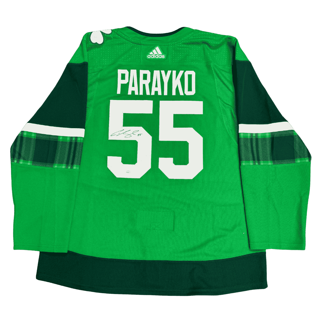 Colton Parayko St Louis Blues Autographed Adidas St Patricks Day Jersey - JSA COA