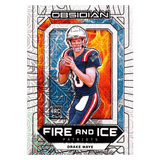 Drake Maye 2024 Panini Obsidian Fire and Ice Rookie RC #1/1 Card #17