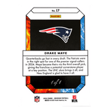 Drake Maye 2024 Panini Obsidian Fire and Ice Rookie RC #1/1 Card #17