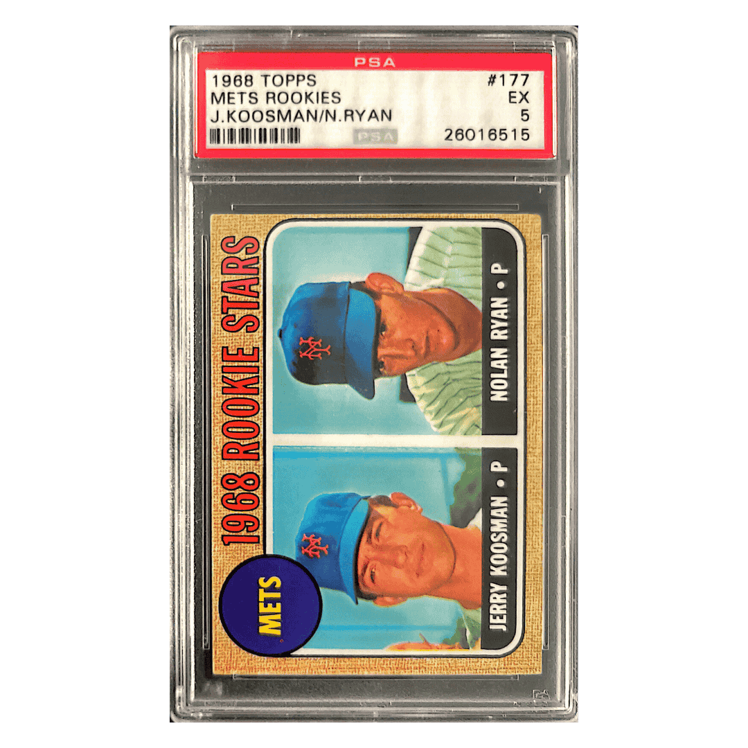 Jerry Koosman & Nolan Ryan PSA 5 1968 Topps Mets Rookie Stars Card #177