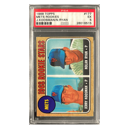 Jerry Koosman & Nolan Ryan PSA 5 1968 Topps Mets Rookie Stars Card #177