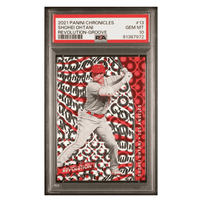 Shohei Ohtani PSA 10 2021 Panini Chronicles Revolution Groove Card #13