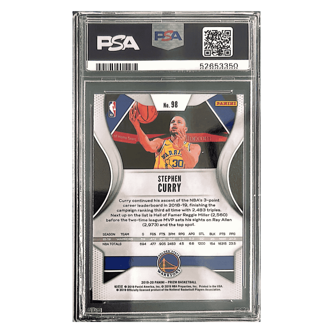 Steph Curry PSA 10 2019 Panini Prizm Card #98