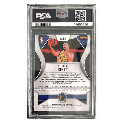 Steph Curry PSA 10 2019 Panini Prizm Card #98