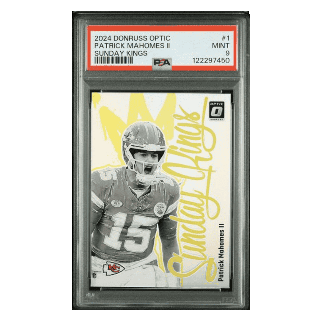 Patrick Mahomes PSA 9 2024 Panini Donruss Optic Sunday Kings Card #1
