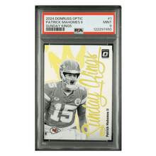Patrick Mahomes PSA 9 2024 Panini Donruss Optic Sunday Kings Card #1