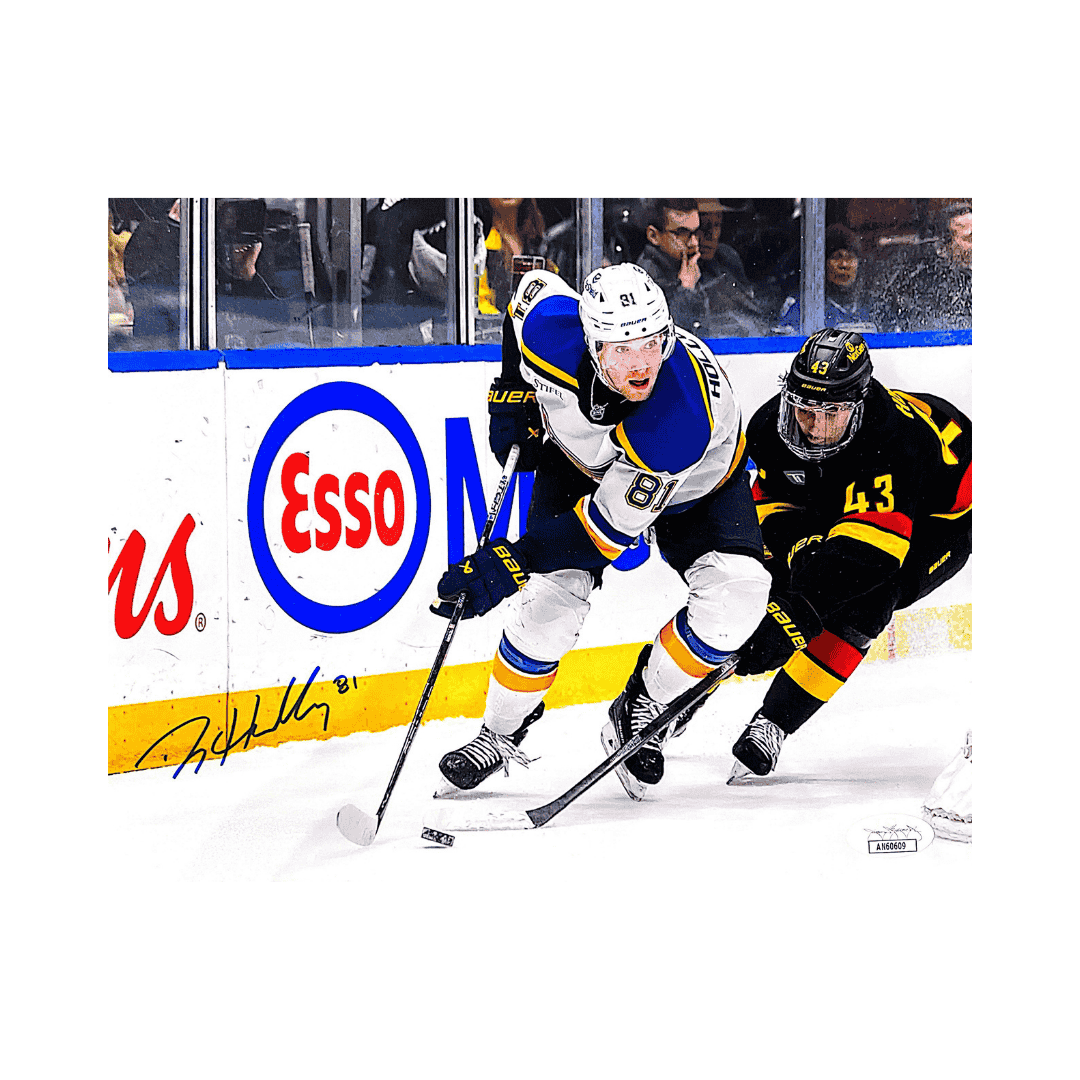 Dylan Holloway St Louis Blues Autographed 8x10 Photo - JSA COA