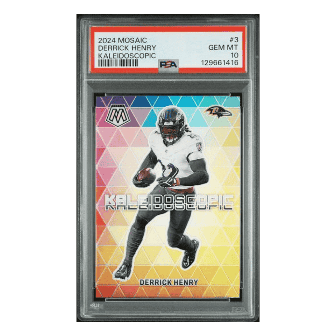 Derrick Henry PSA 10 2024 Panini Mosaic Kaleidoscopic Case Hit Card #3
