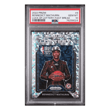 Bennedict Mathurin PSA 10 2022 Panini Prizm Luck of the Lottery - Fast Break Card #8