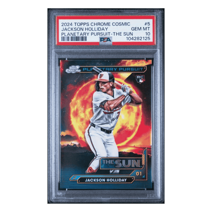 Jackson Holliday PSA 10 2024 Topps Chrome Cosmic Planetary Pursuit - The Sun Rookie RC Card #5
