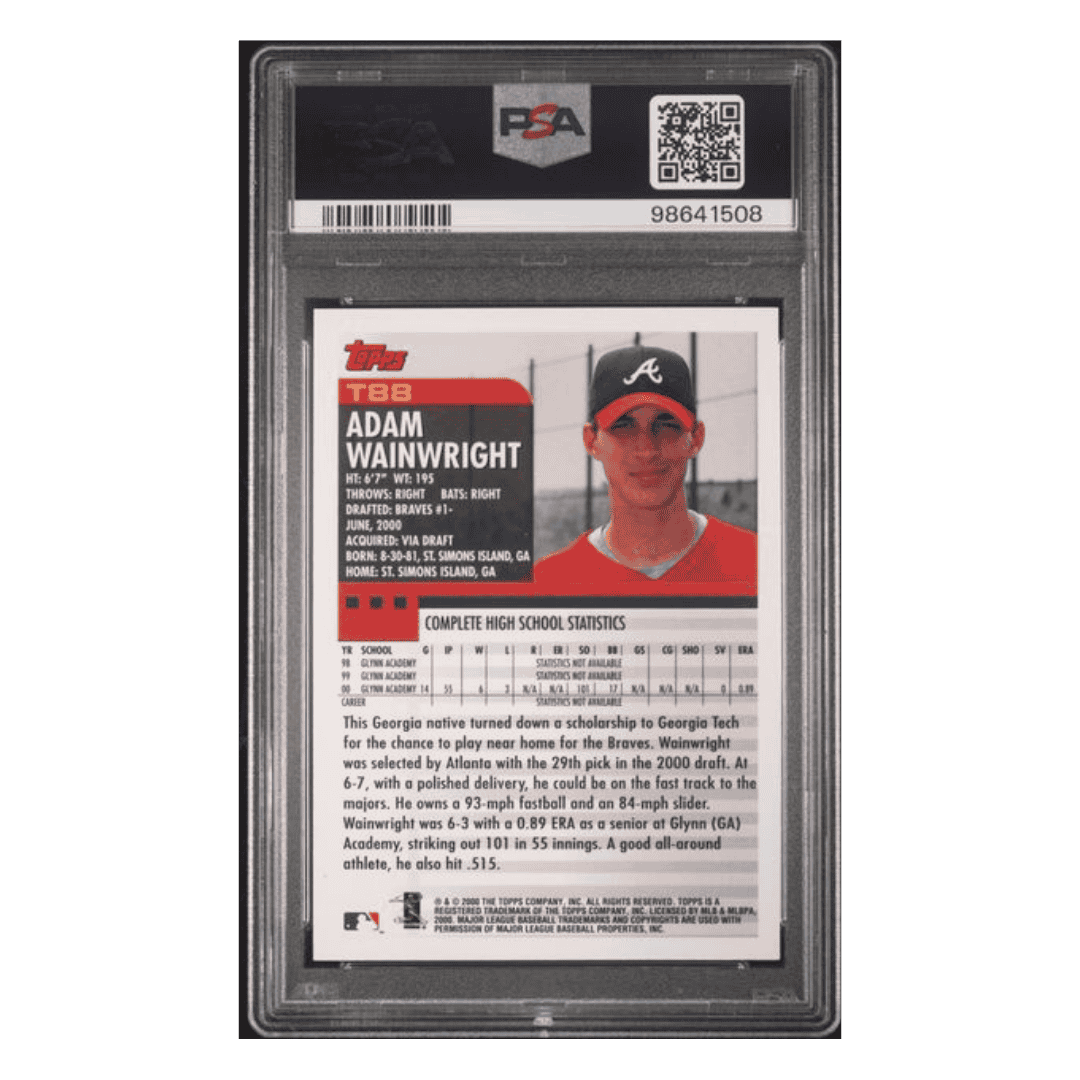 Adam Wainwright PSA 9 2000 Topps Traded Card #T88
