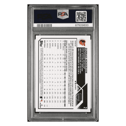 Gunnar Henderson PSA 10 2023 Topps Chrome Refractor Rookie RC Card #2