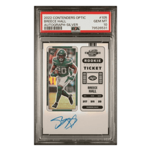 Breece Hall PSA 10 2022 Panini Contenders Optic Autograph Silver Rookie RC Card #105