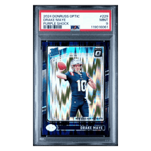Drake Maye PSA 9 2024 Panini Donruss Optic Purple Shock Card #229