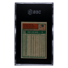 Hank Aaron SGC AUTHENTIC 1975 Topps Mini Card #660