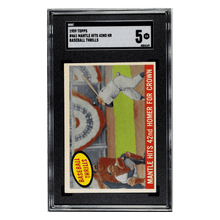 Mickey Mantle SGC 5 1959 Topps Mantle Hits 42nd Homer For Crown Baseball Thrills Card #461