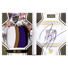 Ray Lewis 2022 Panini Playbook Patch Autographed Booklet #d/ 49 Card #PJA-RL