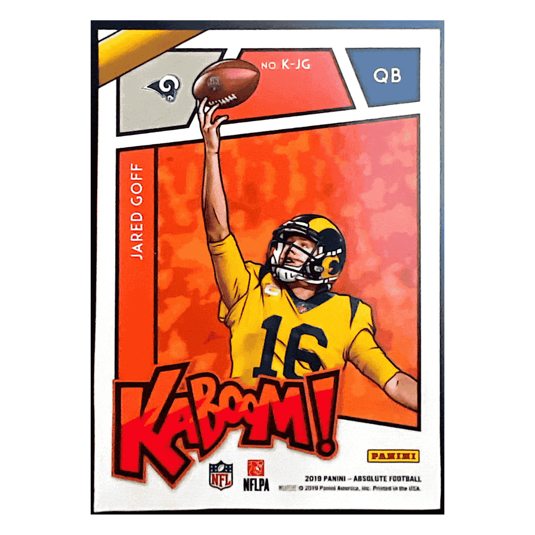 Jared Goff 2019 Panini Absolute Kaboom! Card #KJG