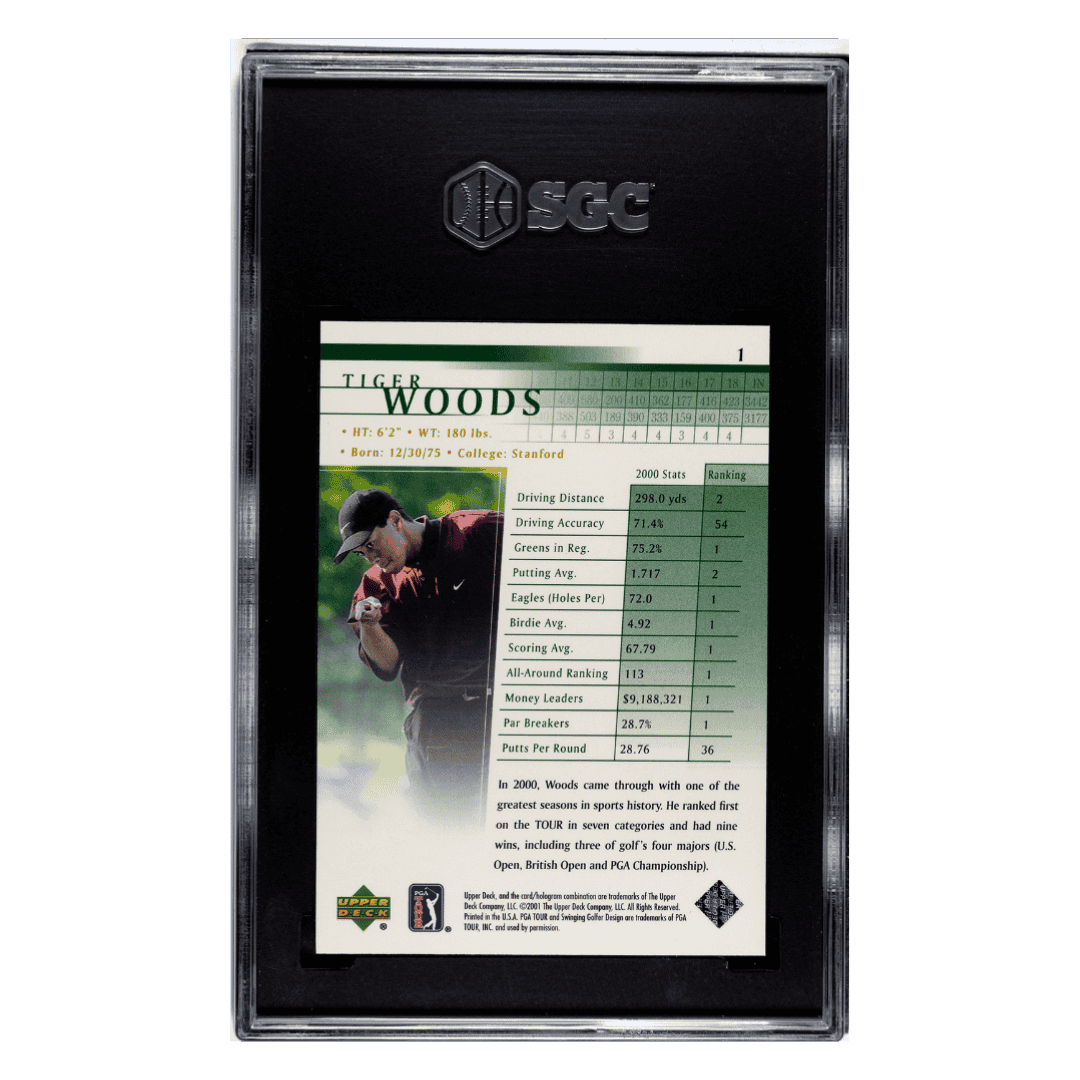 Tiger Woods SGC 9 2001 Upper Deck Rookie Card #1