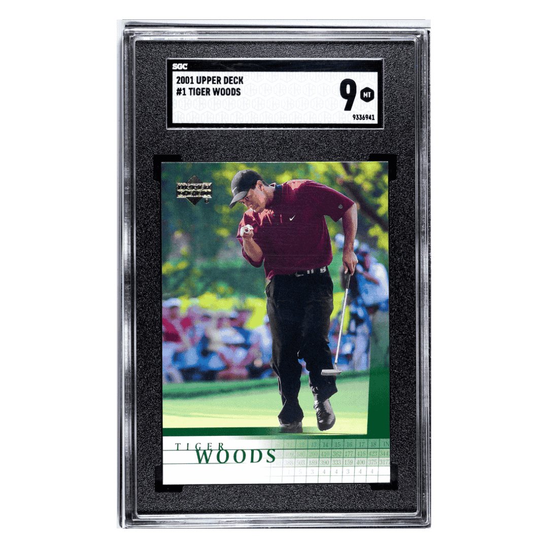 Tiger Woods SGC 9 2001 Upper Deck Rookie Card #1