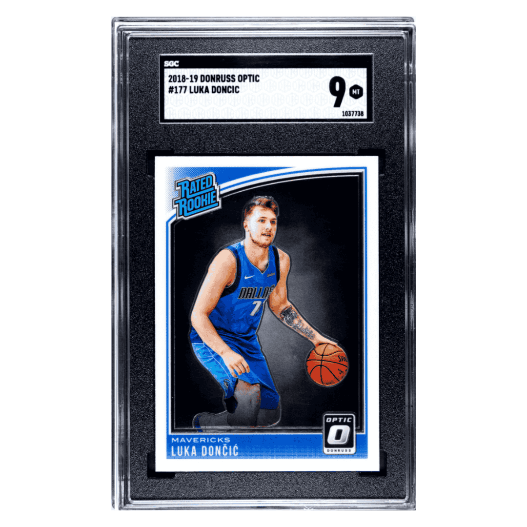 Luka Doncic SGC 9 2018-19 Panini Donruss Optic Rated Rookie Card #177