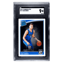 Luka Doncic SGC 9 2018-19 Panini Donruss Optic Rated Rookie Card #177