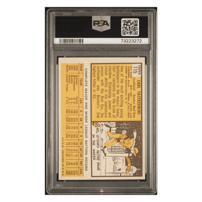 Carl Yastrzemski PSA 5 1963 Topps Card #115