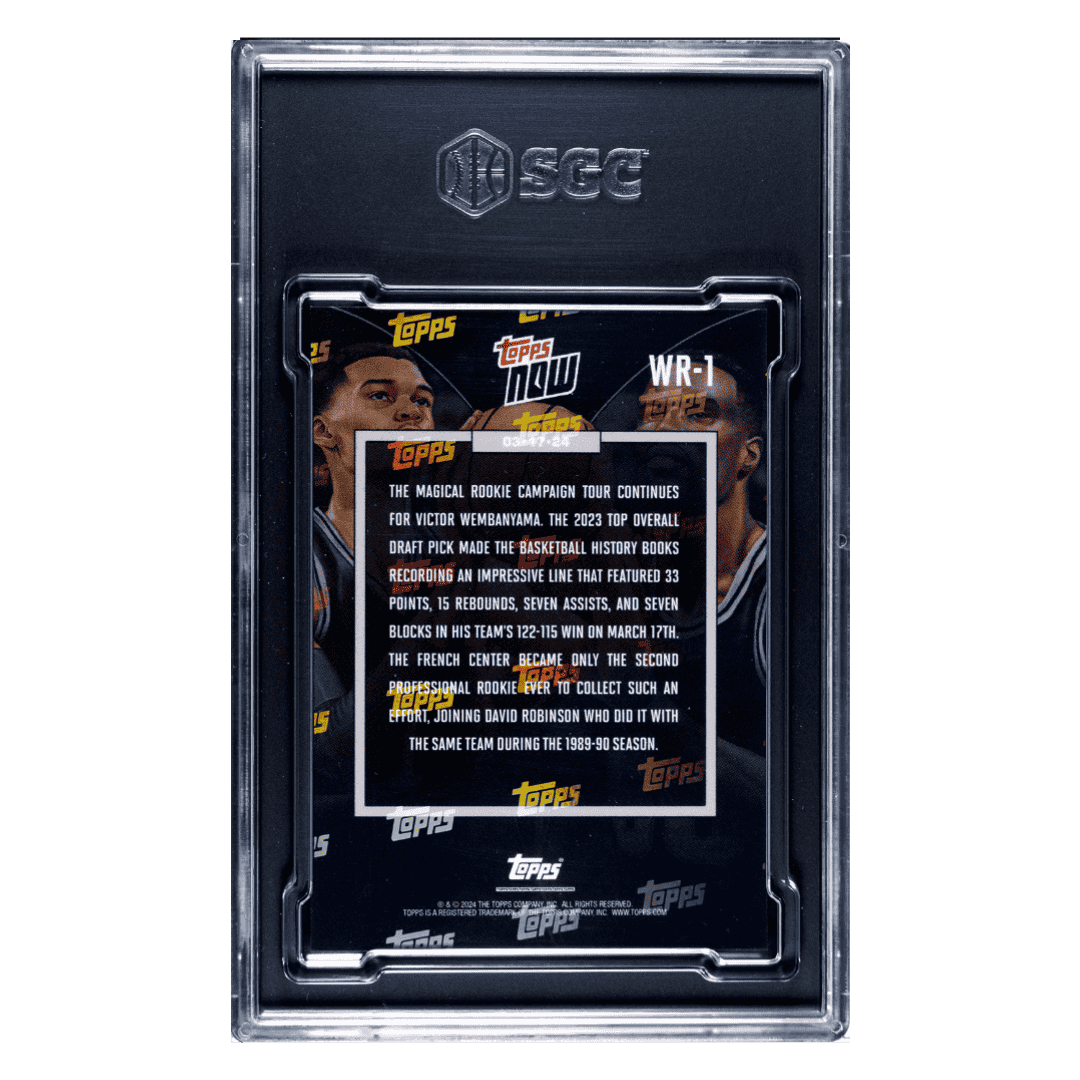 Victor Wembanyama & David Robinson SGC 9.5 2023-24 Topps Now Rookie RC Card #WR1