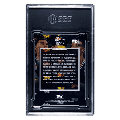 Victor Wembanyama & David Robinson SGC 9.5 2023-24 Topps Now Rookie RC Card #WR1