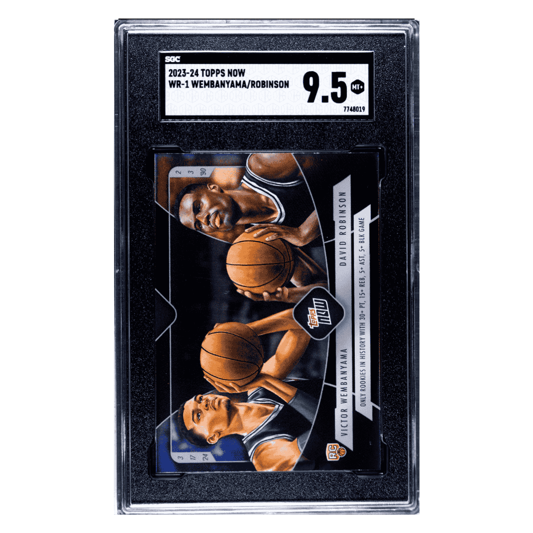 Victor Wembanyama & David Robinson SGC 9.5 2023-24 Topps Now Rookie RC Card #WR1